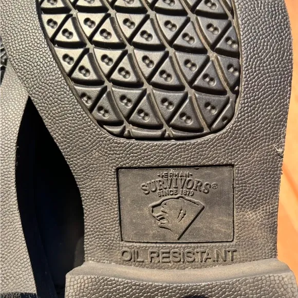 COPY - Herman Survivors motorcycle combat leather boots. Mens 9. Steel toe. Lik…