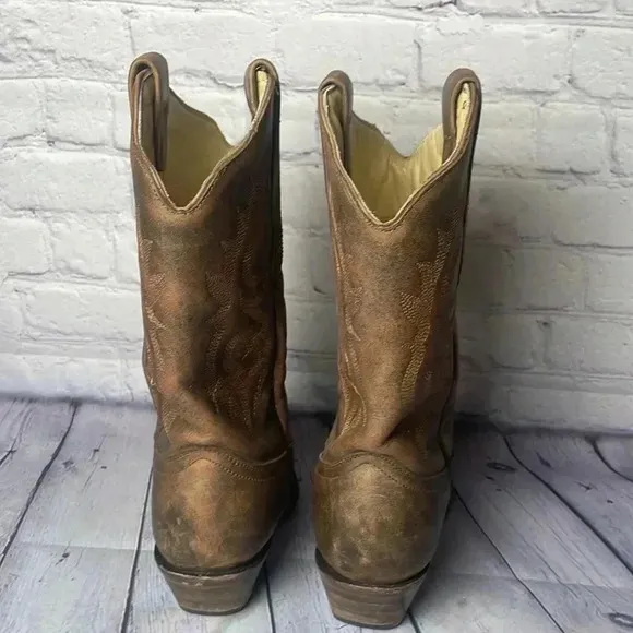 Corral Naham Boots Womens 6.5 M Distressed Brown Leather Cowboy Western C2030
