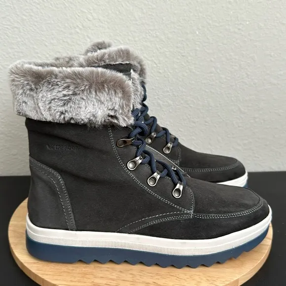Cougar Waterproof Suede Lace-Up Ankle Boots - Melody