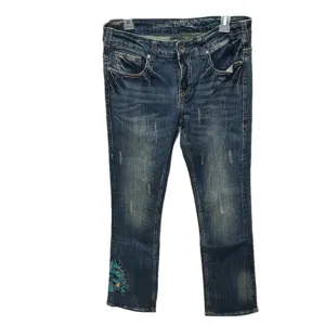 Cowgirl Tuff Autumn Breeze Boot Cut Jeans Women's Size 31x33 Blue Denim