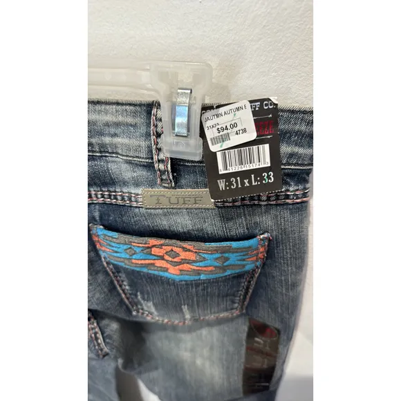 Cowgirl Tuff Autumn Breeze Boot Cut Jeans Women's Size 31x33 Blue Denim