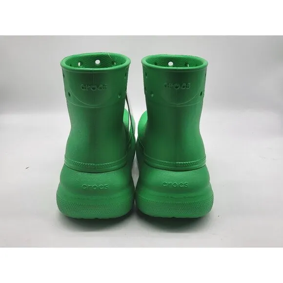 Crocs Classic Crush Waterproof Green Grass Womens Rain Boots Size 5