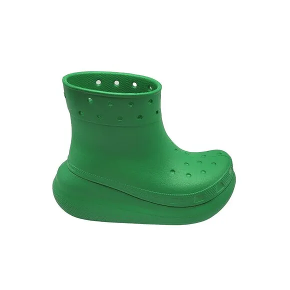Crocs Classic Crush Waterproof Green Grass Womens Rain Boots Size 5