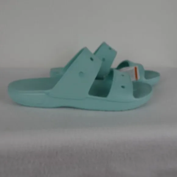 Crocs Classic Slides Men's Size 14 US Blue Double Strap Sandals Beach Shower