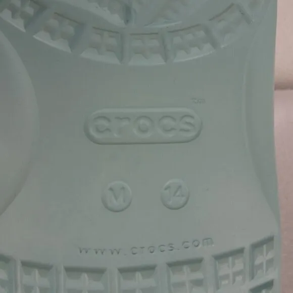 Crocs Classic Slides Men's Size 14 US Blue Double Strap Sandals Beach Shower