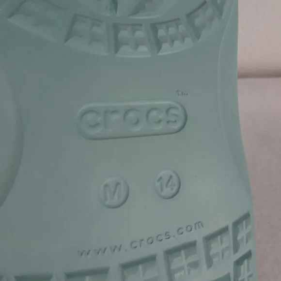 Crocs Classic Slides Men's Size 14 US Blue Double Strap Sandals Beach Shower