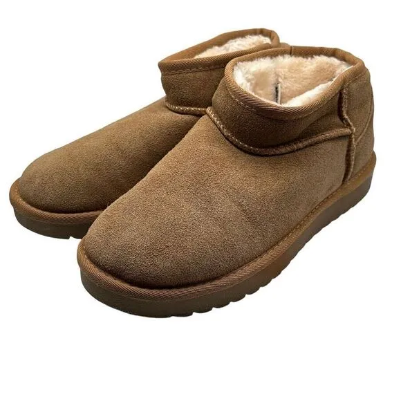 CUSHIONAIRE Women's pull on boot 8 CHESTNUT