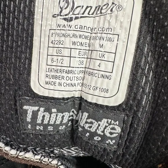 Danner Womens 8&quot; Pronghorn Hunting Outdoors Insulated Boots Brown Leather EU 38