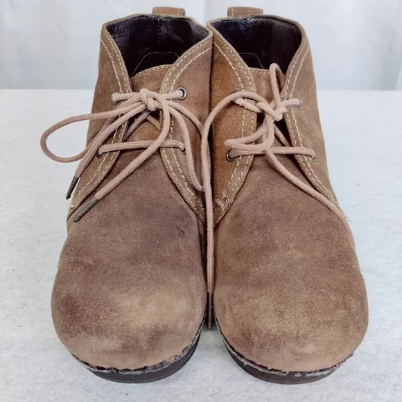 Dansko Clog Ankle Chukka Boots  Brown Nubuck Leather Sz 38