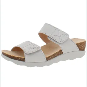 Dansko Maddy Beige Two Strap Slip On Wedge Sandal Size 38, US 7.5-8