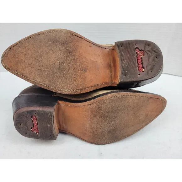 Denver Mountain Cowboy Western Ankle Boots Men's 7.5 Women's 8.5 Brown Tan