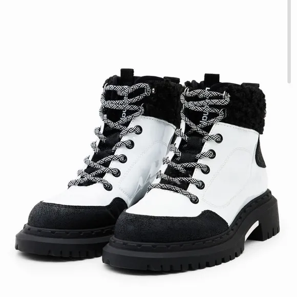 Desigual Lace-Up Trekking Boots Size 9