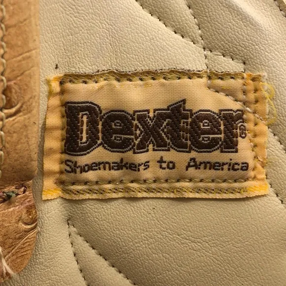 Dexter Faux Ostrich Western Boots 8.5 WW