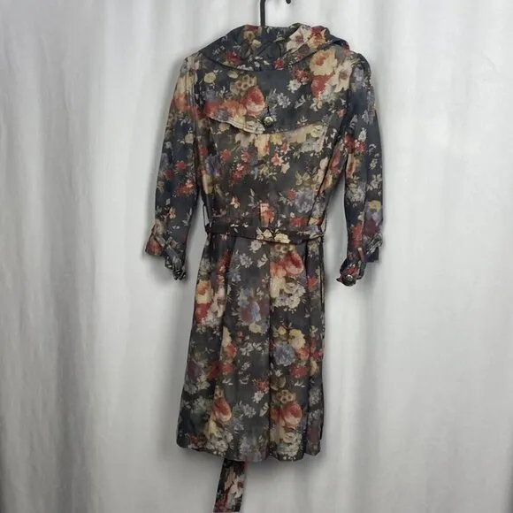 Diane von Furstenberg Autumn Blooms Trench Coat - Size M