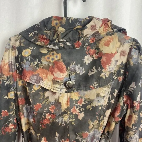Diane von Furstenberg Autumn Blooms Trench Coat - Size M