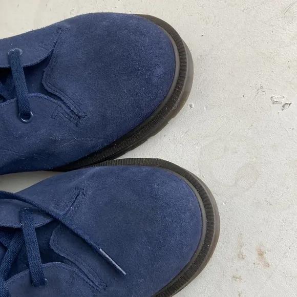 Doc martens blue suede church monkey chunky boots