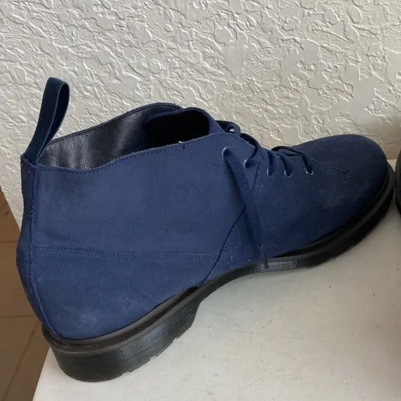 Doc martens blue suede church monkey chunky boots