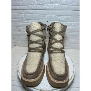 Dolce Vita | NEW Truffle Jasmin Sherpa Faux Suede Platform Ankle Boots Size 7.5