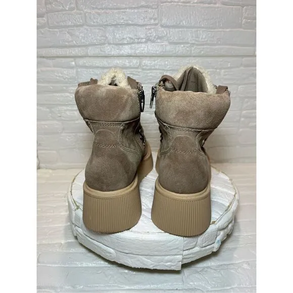 Dolce Vita | NEW Truffle Jasmin Sherpa Faux Suede Platform Ankle Boots Size 7.5
