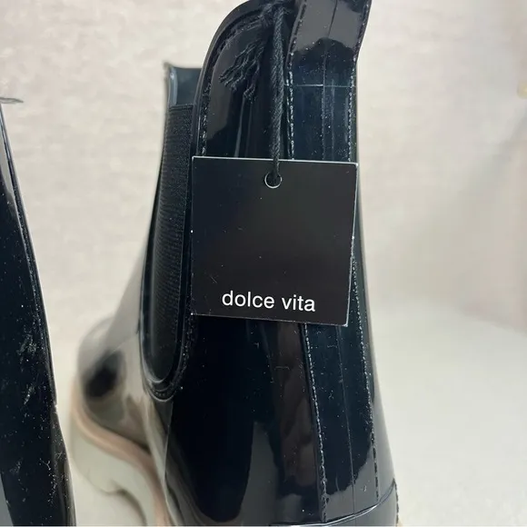 Dolce Vita Thundr H2O Chelsea Rain Boots-Black-Women’s 11-Waterproof-Casual-Fall
