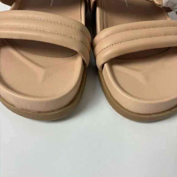 Dolce Vita cream leather platform slide sandals size 8.5