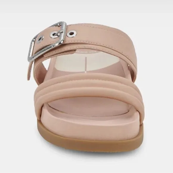 Dolce Vita cream leather platform slide sandals size 8.5