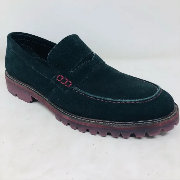 Donald J Pliner Eton Black Suede Loafers