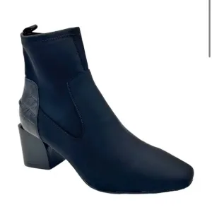 Donald Pliner ABBIE WOMENS SUEDE SQUARE TOE ANKLE BOOTS BLACK Sz 9