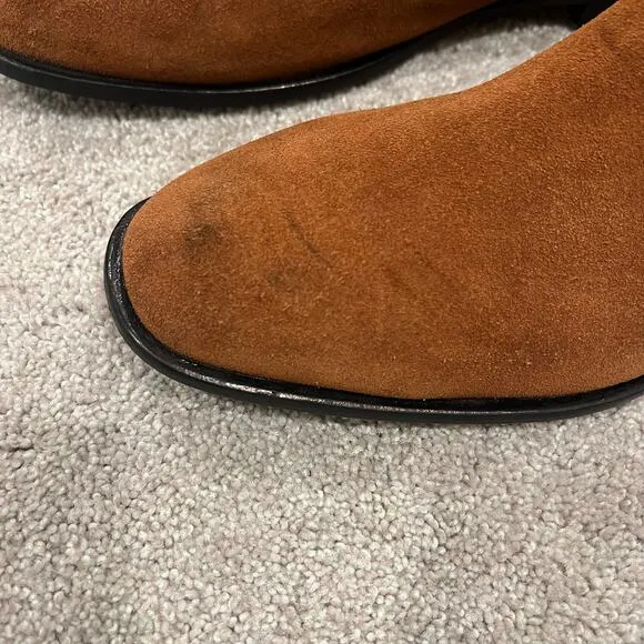Donald Pliner Men's‎ Boots Size 12 Caramel Brown Leather Faux Suede