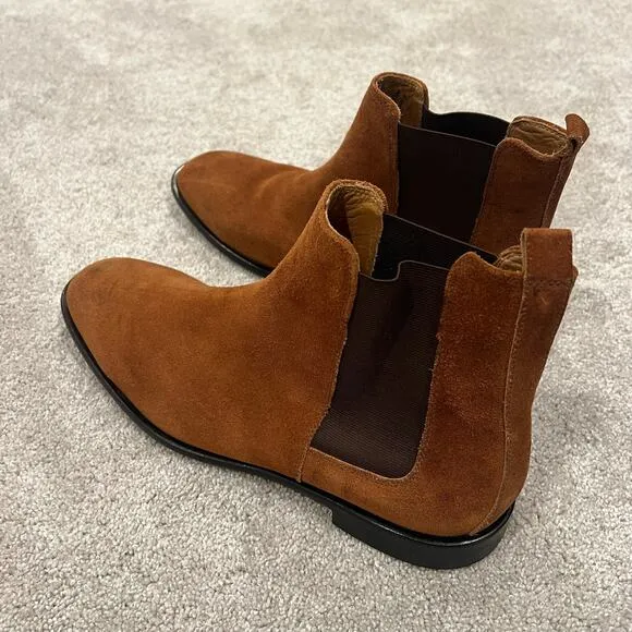 Donald Pliner Men's‎ Boots Size 12 Caramel Brown Leather Faux Suede