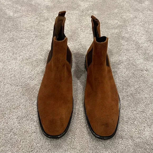 Donald Pliner Men's‎ Boots Size 12 Caramel Brown Leather Faux Suede