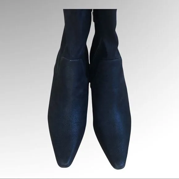 Donald J Pliner Black Suede Knee High Lola Boots, Size 8M New Without Box