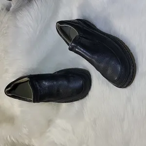 Dr Doc Martens AW004 KV10m Black Pebble Leather Slip On Mens Shoes US 13 M