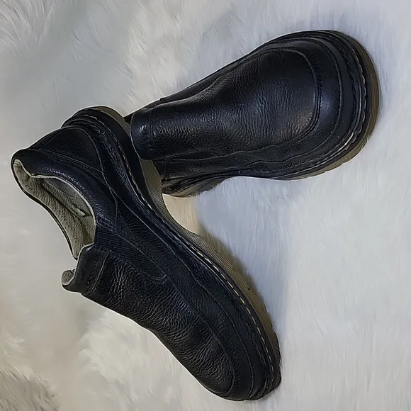 Dr Doc Martens AW004 KV10m Black Pebble Leather Slip On Mens Shoes US 13 M