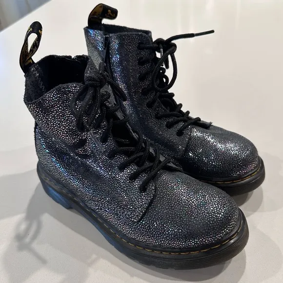 Dr. Marten 1460 Metallic Suede Lace Up Boots Girls Size 3