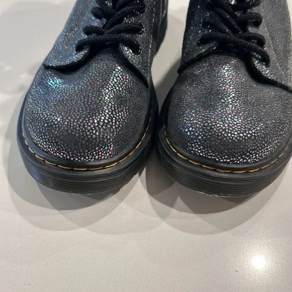 Dr. Martens 1460 Disco Iridescent Suede Lace Up Boots Girls Size 1