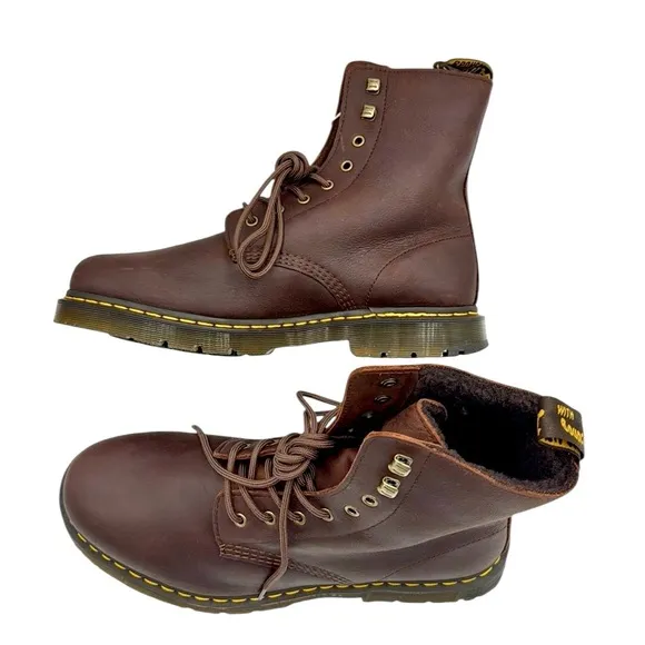 Dr. Martens 1460 Pascal Wintergrip Outlaw Leather Lace Up Boots Size 13