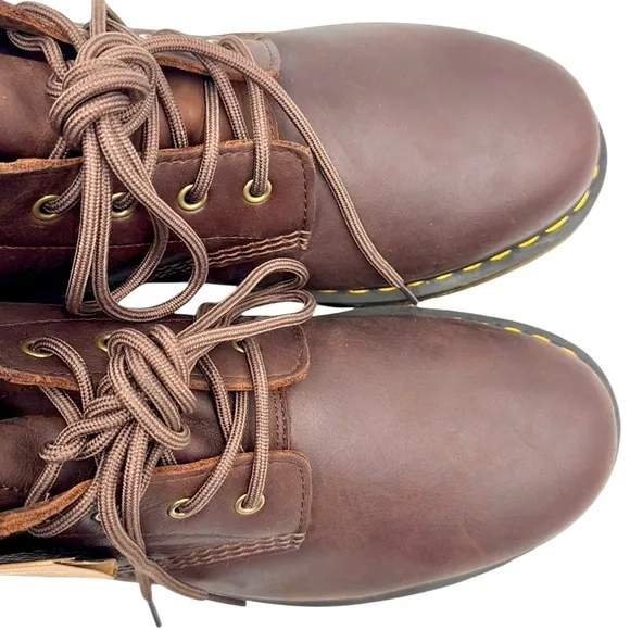 Dr. Martens 1460 Pascal Wintergrip Outlaw Leather Lace Up Boots Size 13