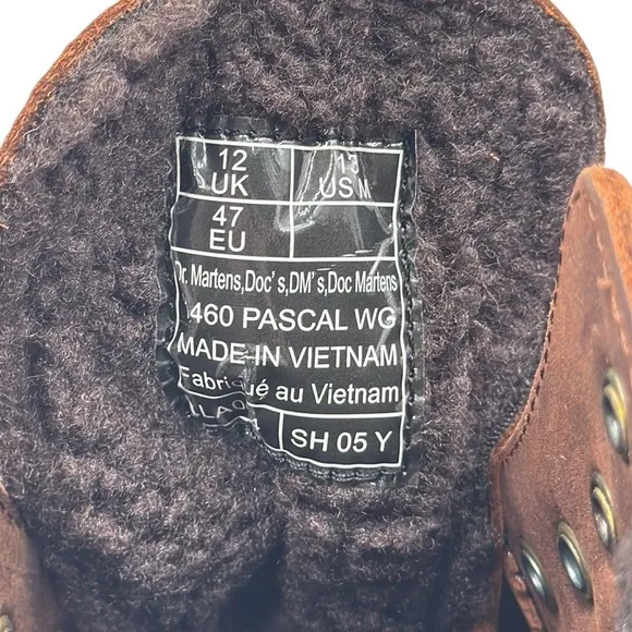 Dr. Martens 1460 Pascal Wintergrip Outlaw Leather Lace Up Boots Size 13