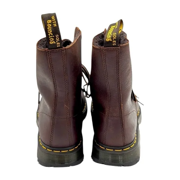 Dr. Martens 1460 Pascal Wintergrip Outlaw Leather Lace Up Boots Size 13