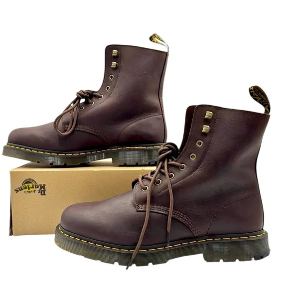Dr. Martens 1460 Pascal Wintergrip Outlaw Leather Lace Up Boots Size 13