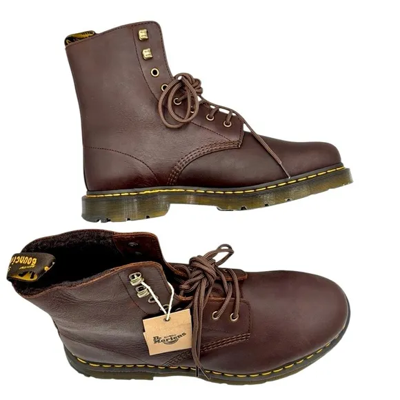 Dr. Martens 1460 Pascal Wintergrip Outlaw Leather Lace Up Boots Size 13