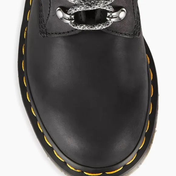 DR MARTENS 1460 SERENA COLLAR Black Waterproof Leather Boots