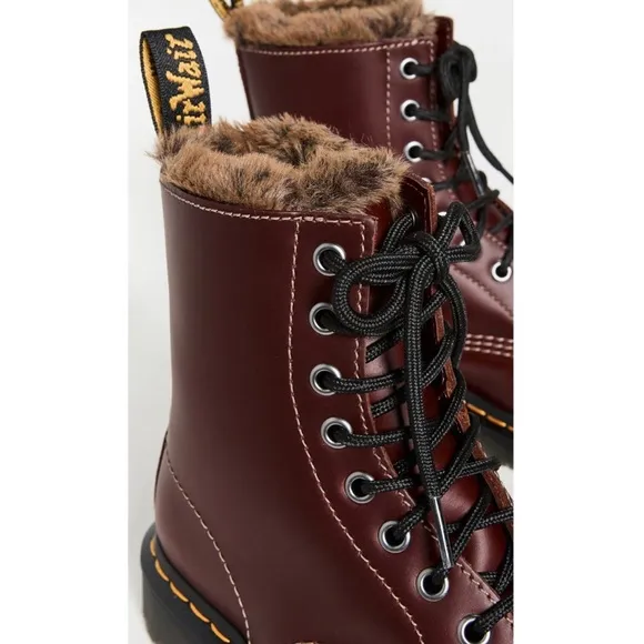 DR. Martens 1460 Serena Faux Fur Lined Combat Boots