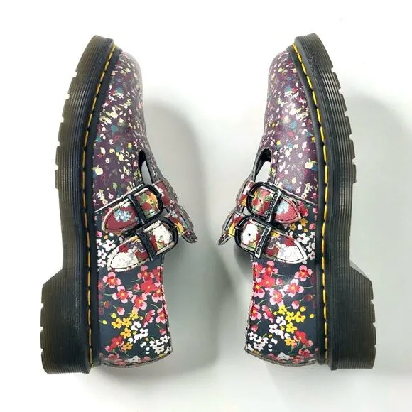 Dr Martens 8065 Darcy Floral Double Buckle Maryjane Shoes Women’s 5