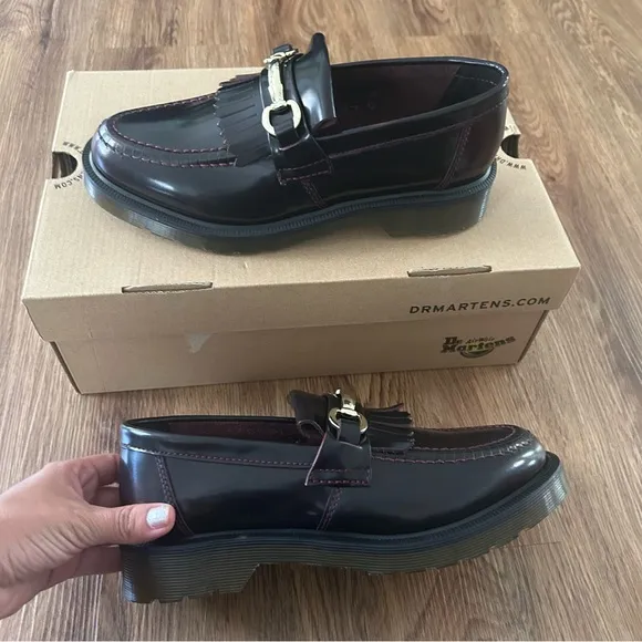 DR MARTENS Adrian Snaffle leather vintage loafers slip on shoes women’s 7 new