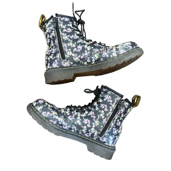 Dr. Martens Big Girls's 3 Brooklee Black Mini Tydee Boots Shoes