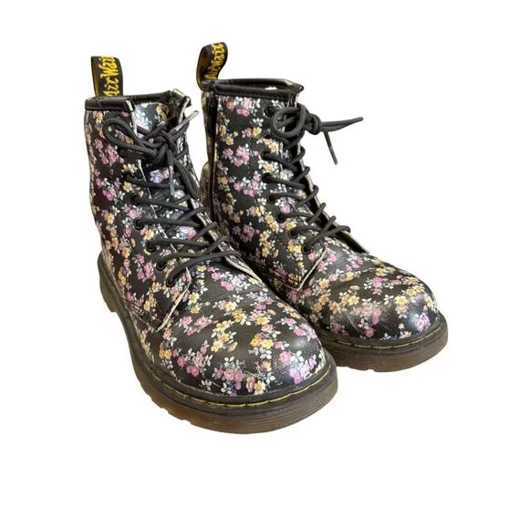 Dr. Martens Big Girls's 3 Brooklee Black Mini Tydee Boots Shoes