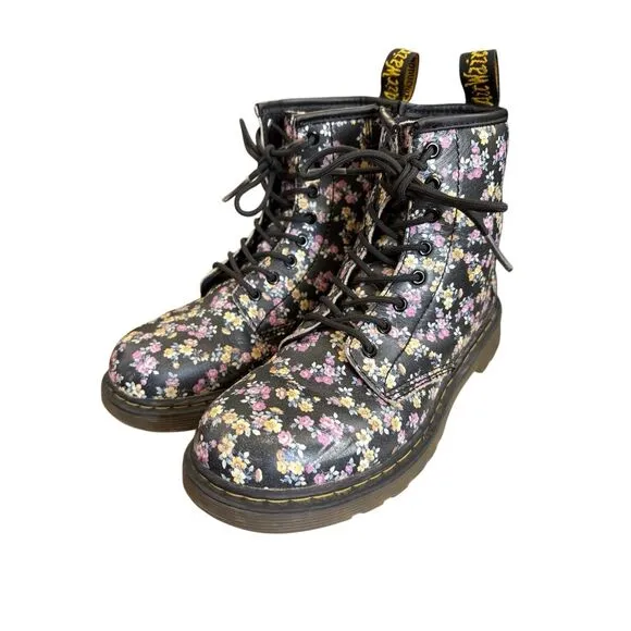 Dr. Martens Big Girls's 3 Brooklee Black Mini Tydee Boots Shoes