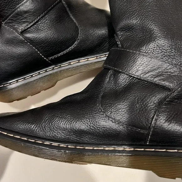 Dr. Martens Brielle Broadway ankle Boots,black, faux fur lining unisex 8L/7M